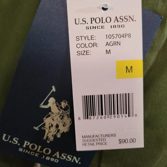 NWT Brand New U.S. Polo Assn. Dark Forest Green Jacket, Med. Unisex - Picture 14 of 15